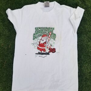 VINTAGE KIDS T SHIRT 1998 SOFTBALL CAMP MEDIUM b14